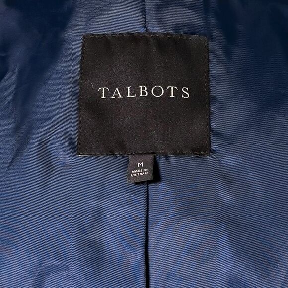 Talbots Womens Coat M Paisley Quilted Corduroy Snap Button Jacket Preppy Classic - Picture 3 of 10